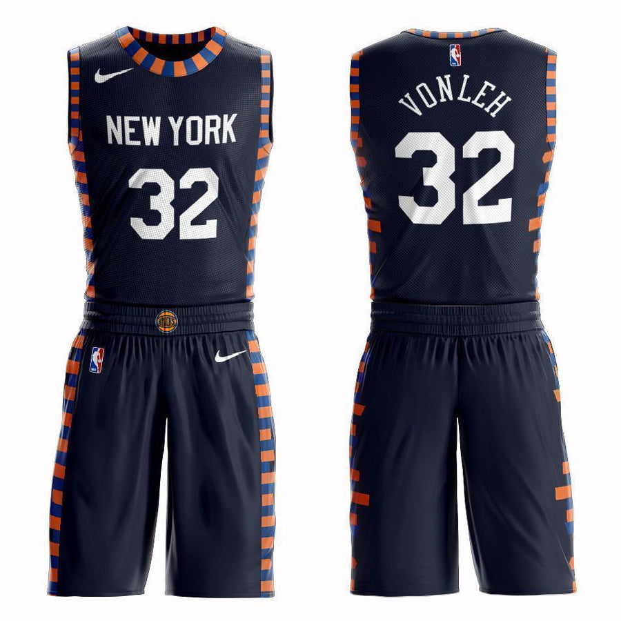 New York Knicks #32 Noah Vonleh City 2019 Jersey and Pant Set