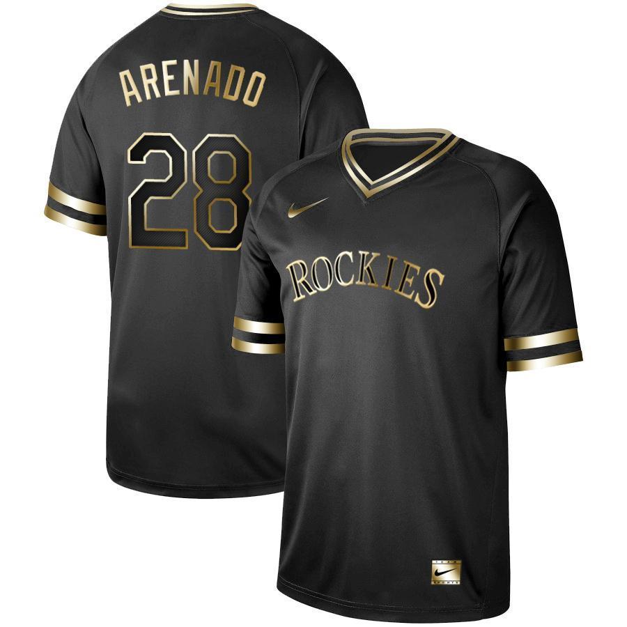 Nolan Arenado Colorado Rockies New Arrival 2019 Baseball Player Black Golden Jersey