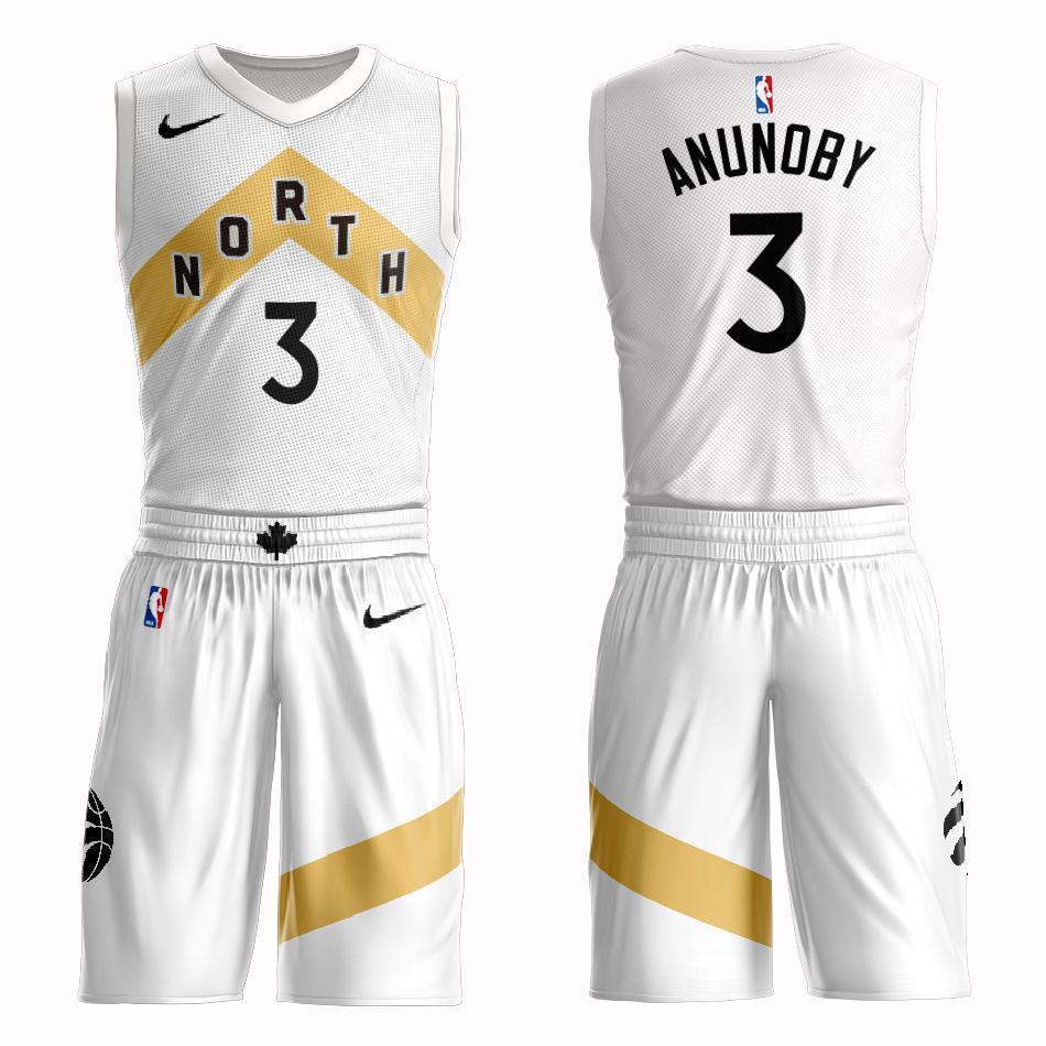 Toronto Raptors #3 OG Anunoby City 2019 Jersey and Pant Set