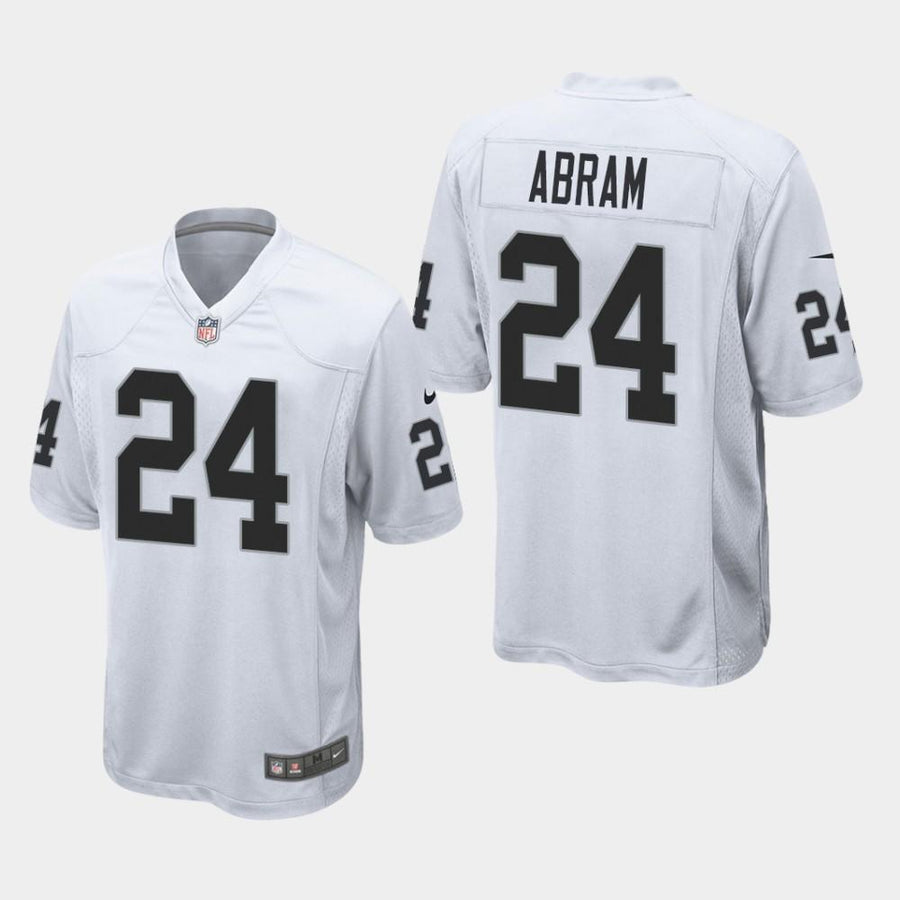 Oakland Raiders #24 Johnathan Abram 2019 Draft Game Jersey - White