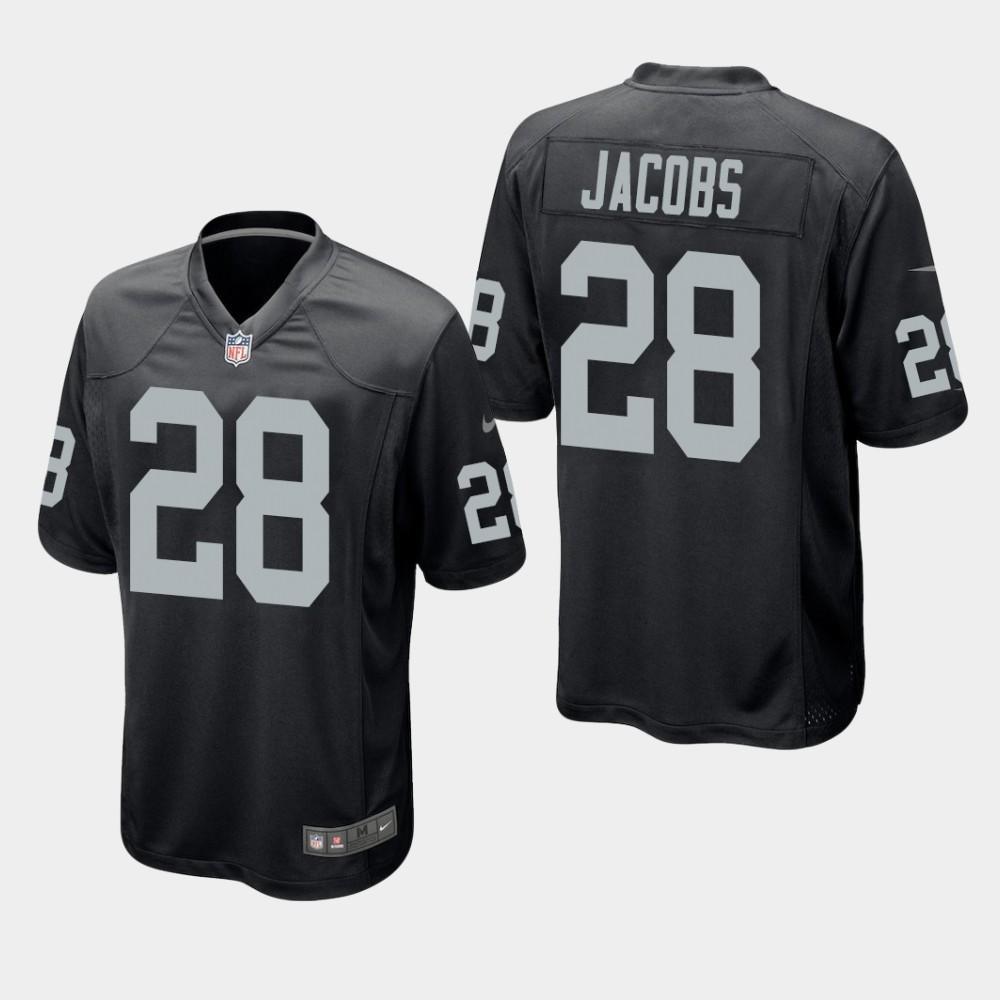 Oakland Raiders #28 Josh Jacobs 2019 Draft Game Jersey - Black