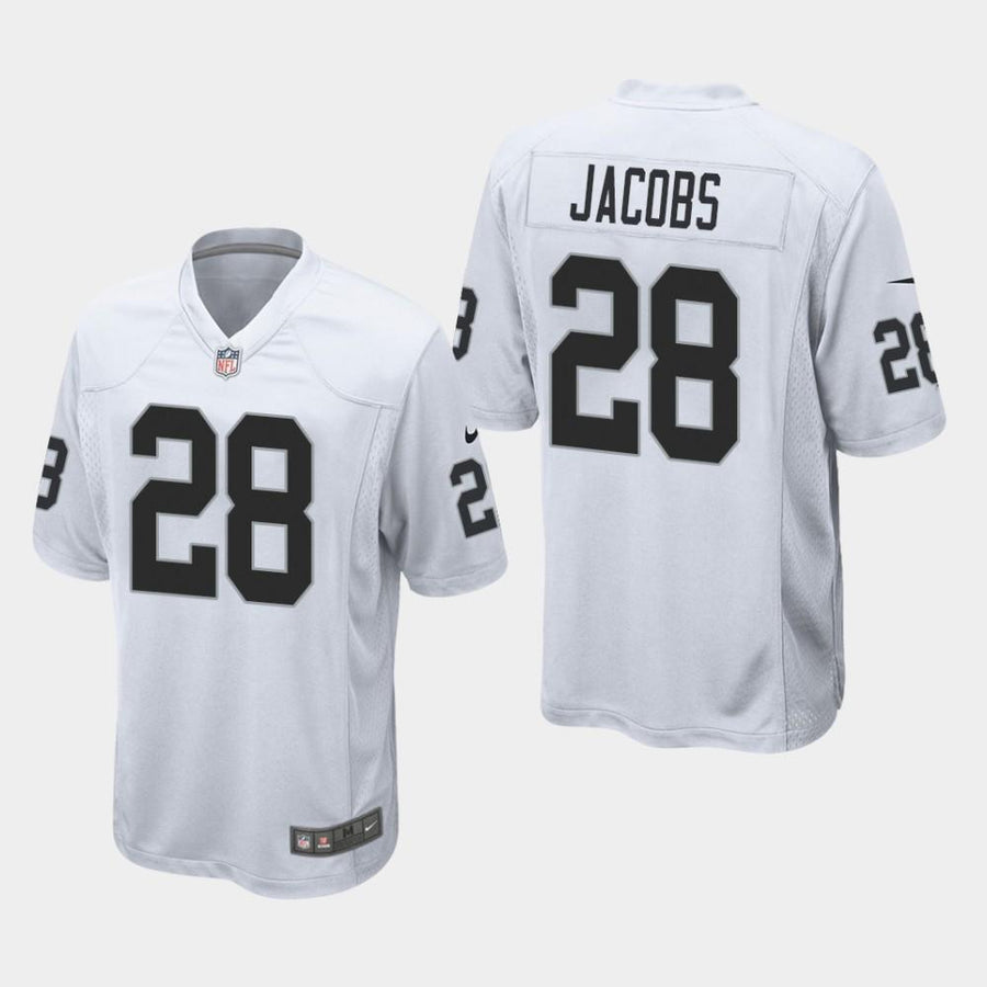 Oakland Raiders #28 Josh Jacobs 2019 Draft Game Jersey - White