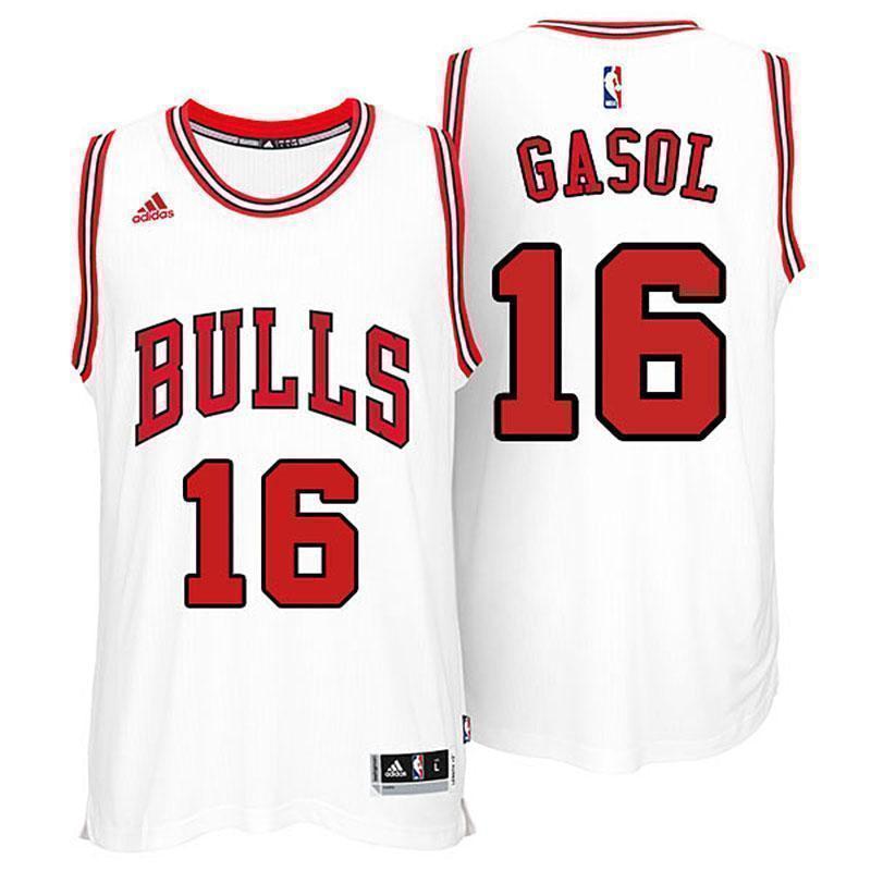 Pau Gasol Chicago Bulls White New Swingman Home Jersey