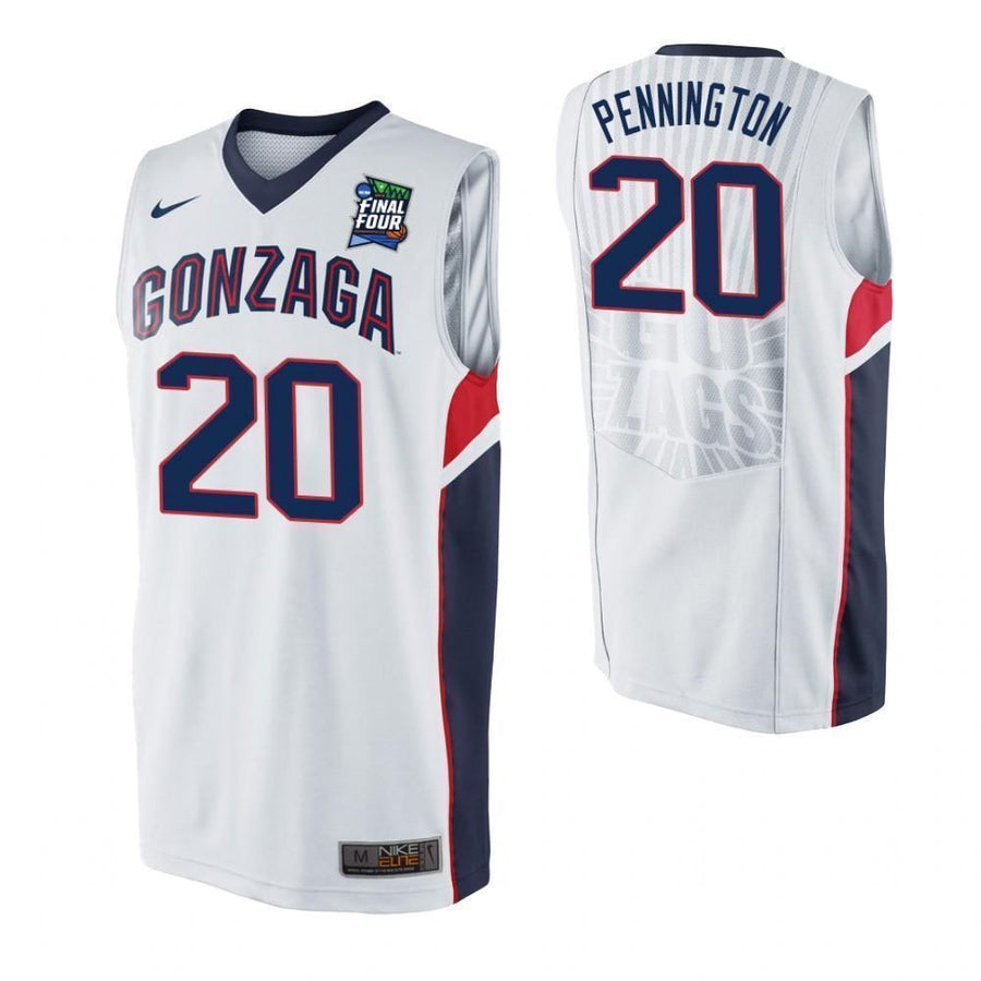 Paul Pennington Gonzaga Bulldogs 2019 Final Four Basketball Jersey - White