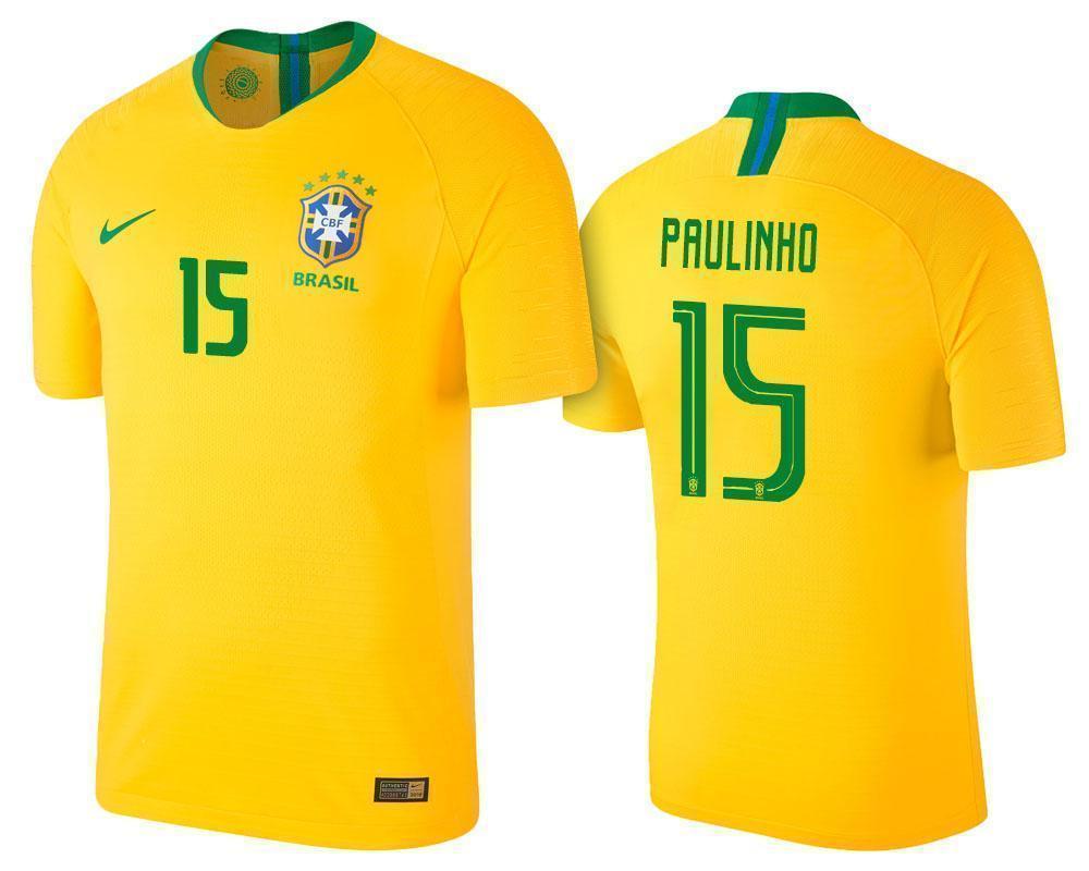 Paulinho Brazil Home Jersey World Cup 2018