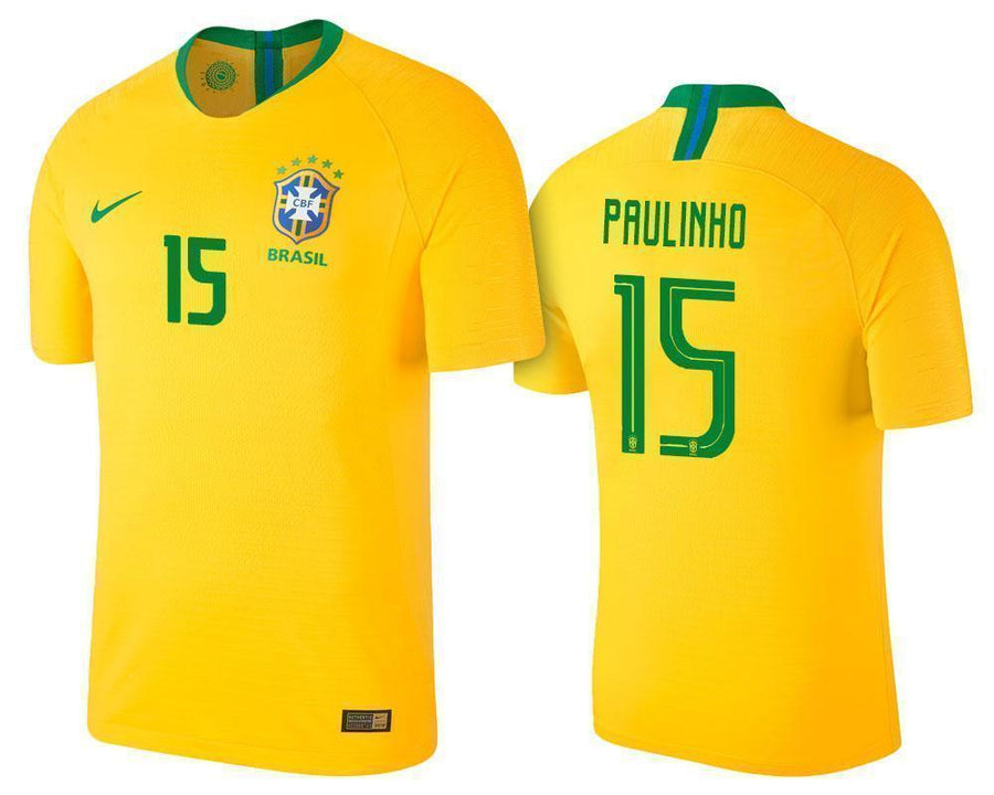 Paulinho Brazil Home Jersey World Cup 2018