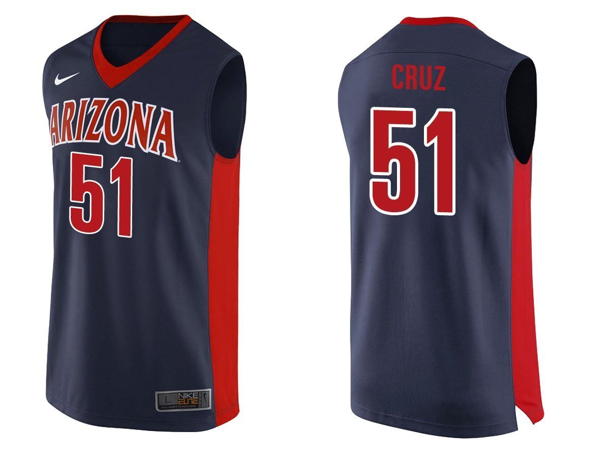 Paulo Cruz Arizona Wildcats Basketball Jersey - Dark Blue