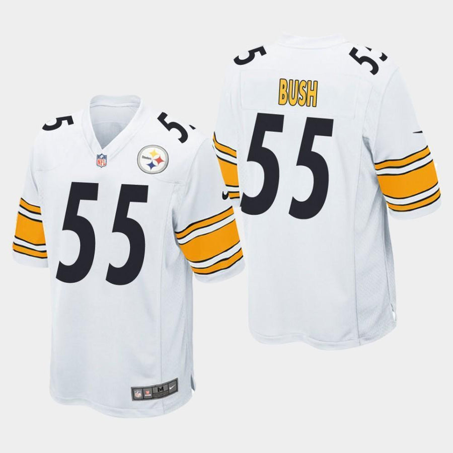 Pittsburgh Steelers #55 Devin Bush 2019 Draft Game Jersey - White
