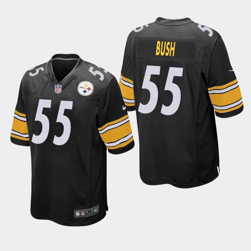 Pittsburgh Steelers #55 Devin Bush 2019 Draft Game Jersey - Black