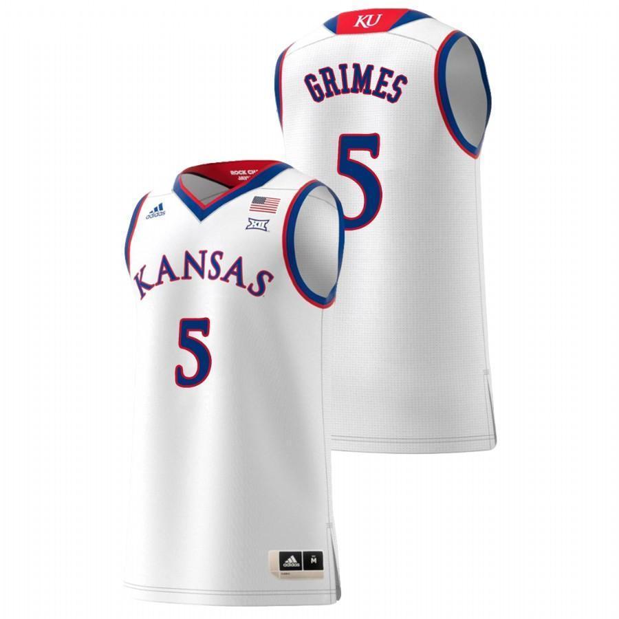 Quentin Grimes Kansas Jayhawks Basketball Jersey - White