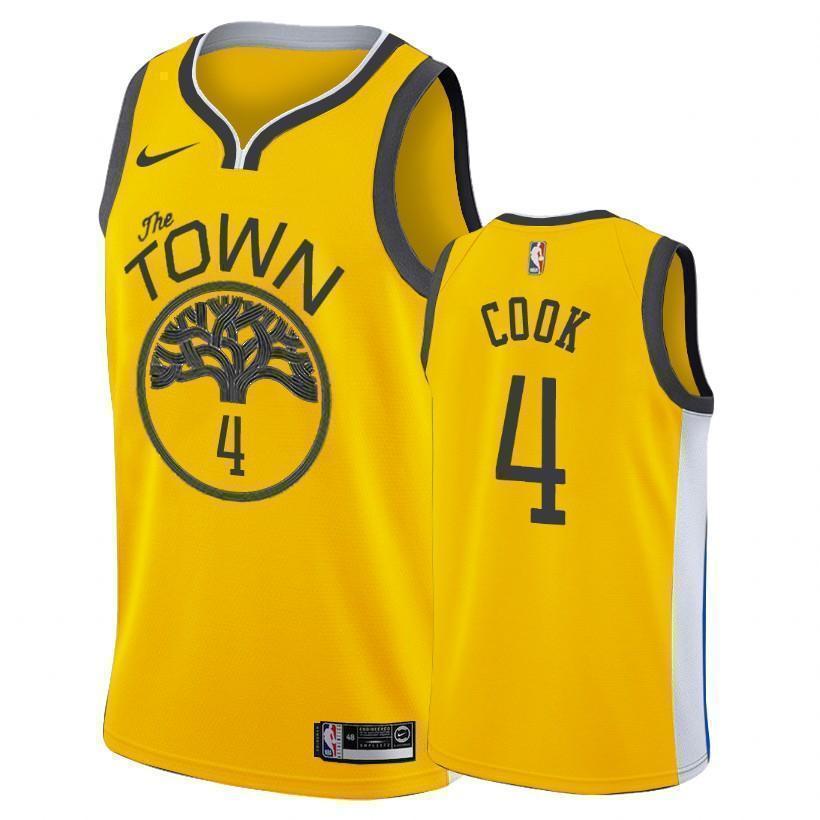 Golden State Warriors #4 Quinn Cook 2018/19 Earned Edition Swingman Jersey