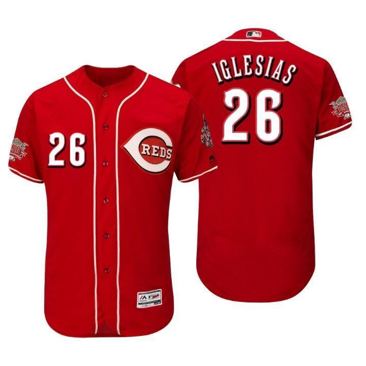 Raisel Iglesias Cincinnati Reds 150th Anniversary Baseball Jersey - Scarlet