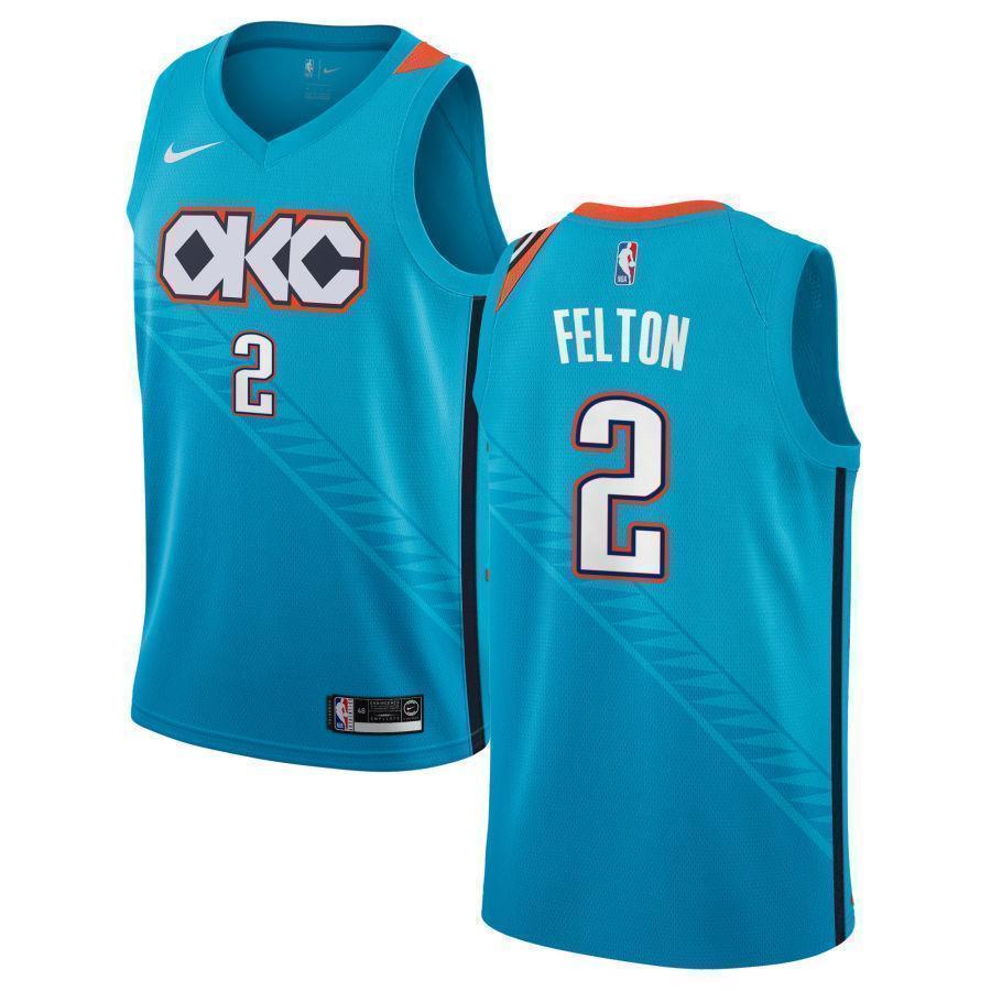 Oklahoma City Thunder #2 Raymond Felton NEW 2018/19 City Edition Swingman Jersey