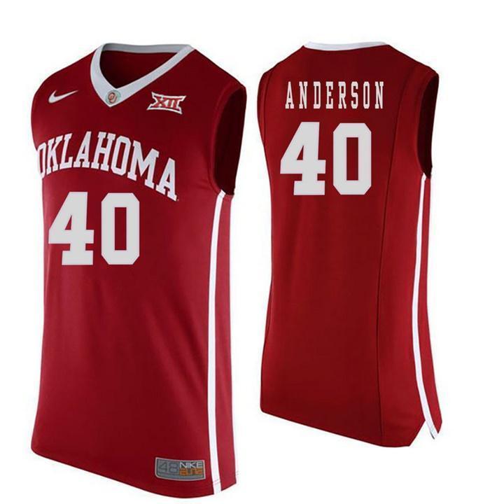 Richard Anderson Oklahoma Sooners Basketball Jersey - Red