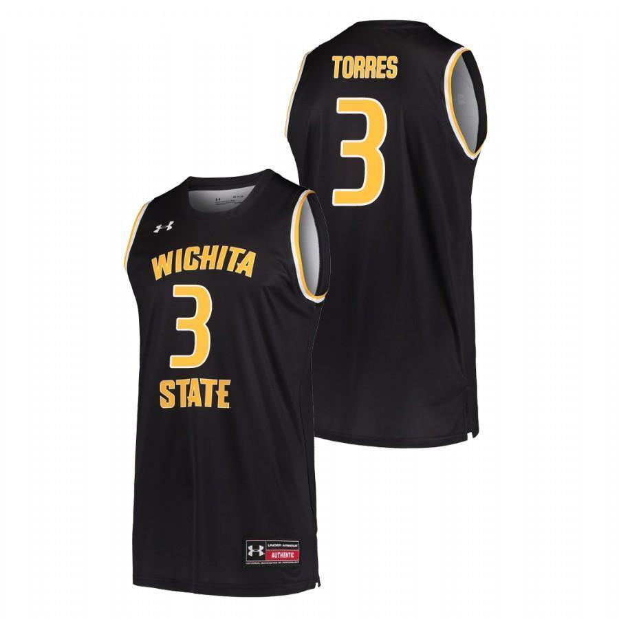 Ricky Torres Wichita State Shockers Basketball Jersey - Black