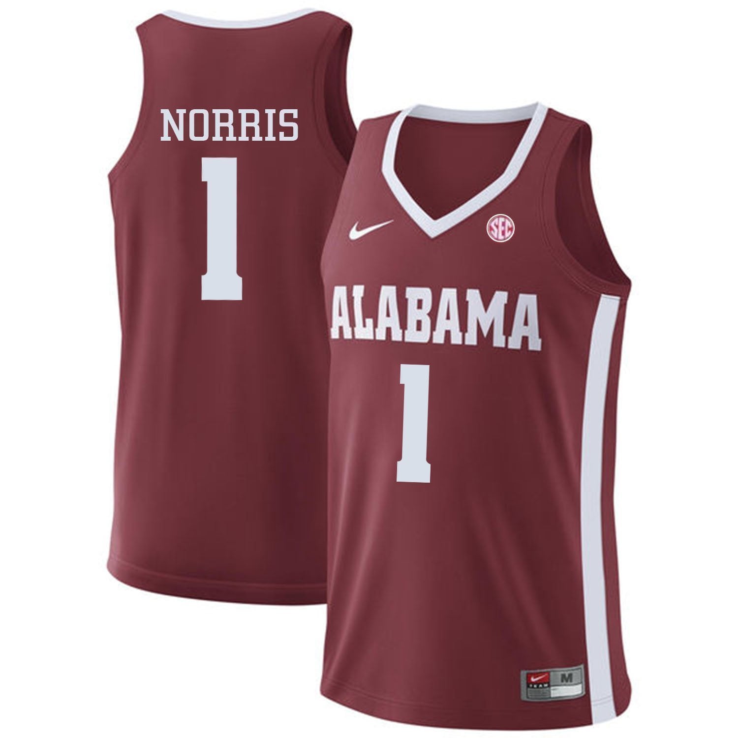 Riley Norris Alabama Crimson Tide Basketball Jersey - Cardinal
