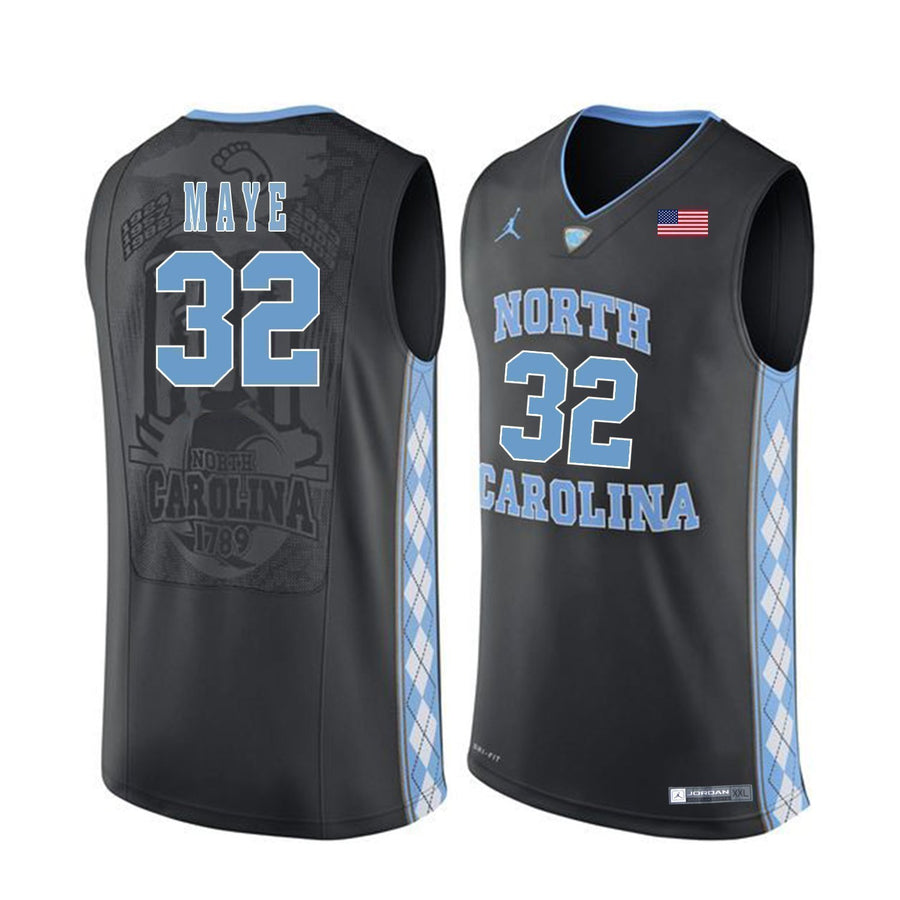 Luke Maye North Carolina Basketball Jersey-Black