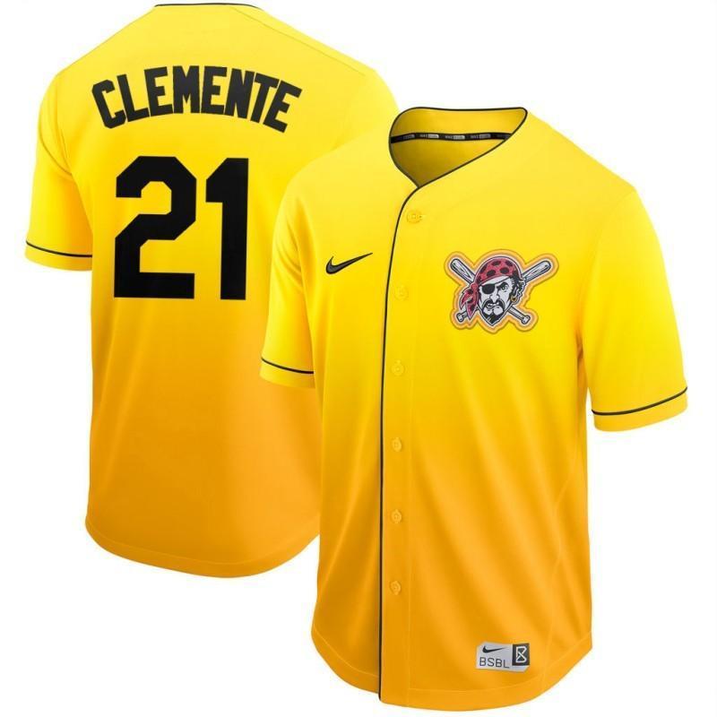 Roberto Clemente Pirates 2019 New Arrivals Baseball Player Fade Jersey