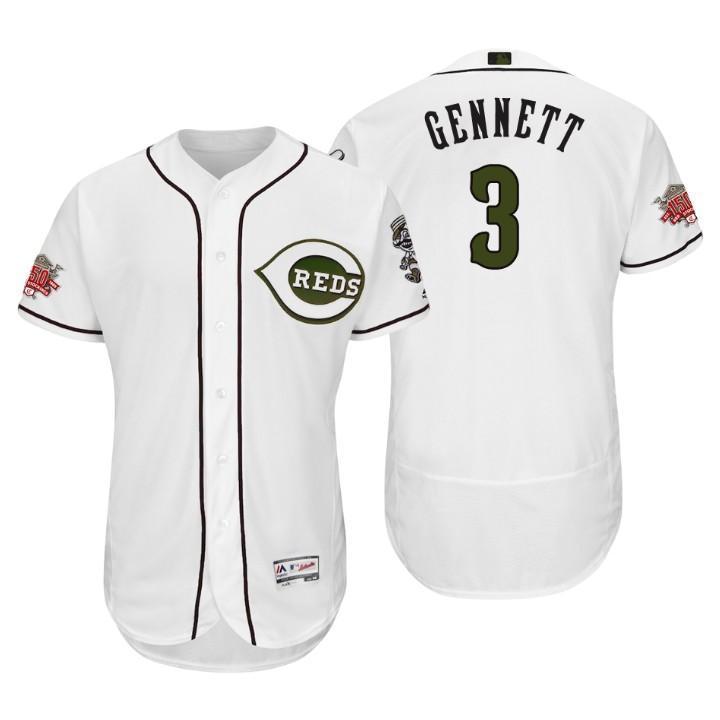 Scooter Gennett Cincinnati Reds 150th Anniversary Baseball Jersey - Green