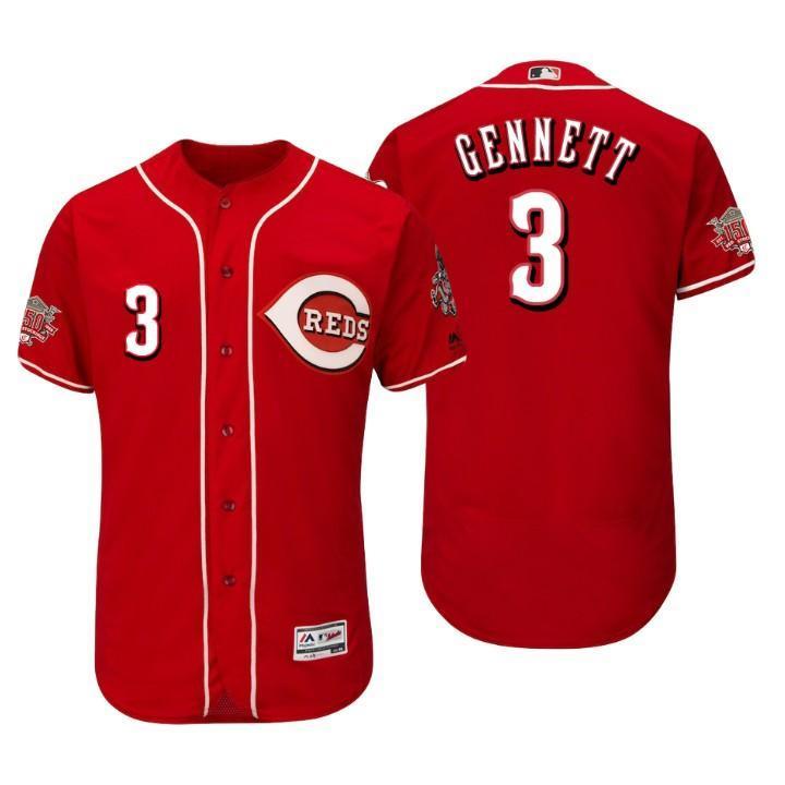 Scooter Gennett Cincinnati Reds 150th Anniversary Baseball Jersey - Scarlet