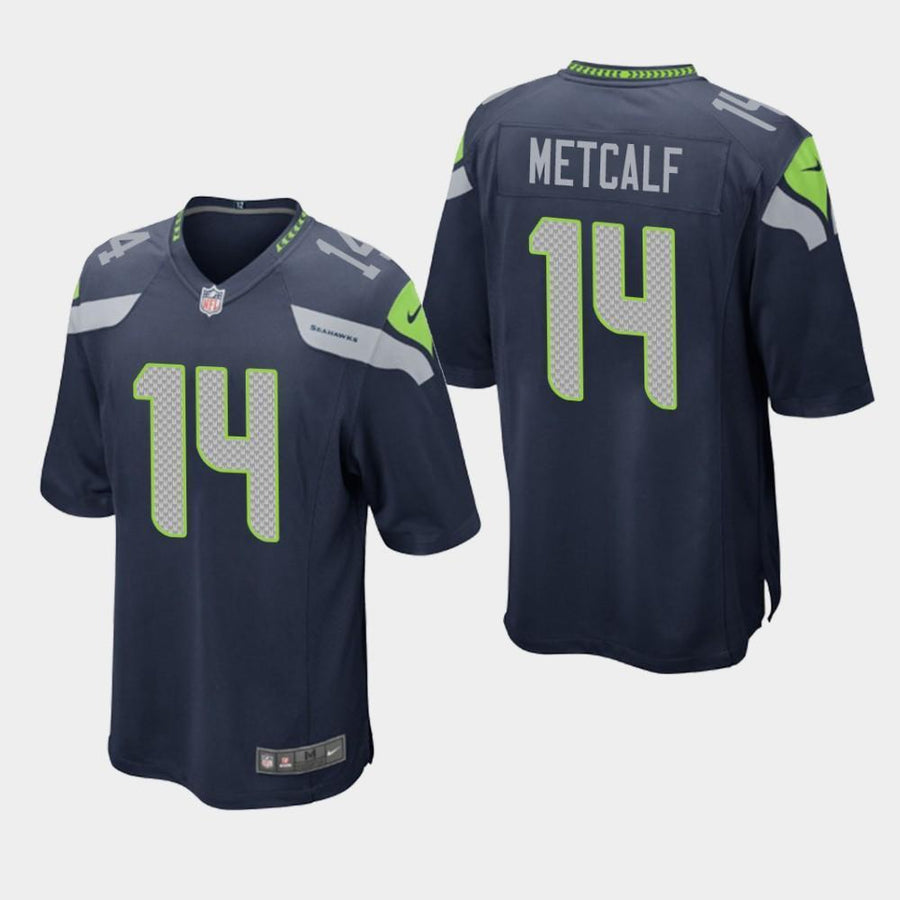 Seattle Seahawks #14 D.K. Metcalf 2019 Draft Game Jersey - Navy
