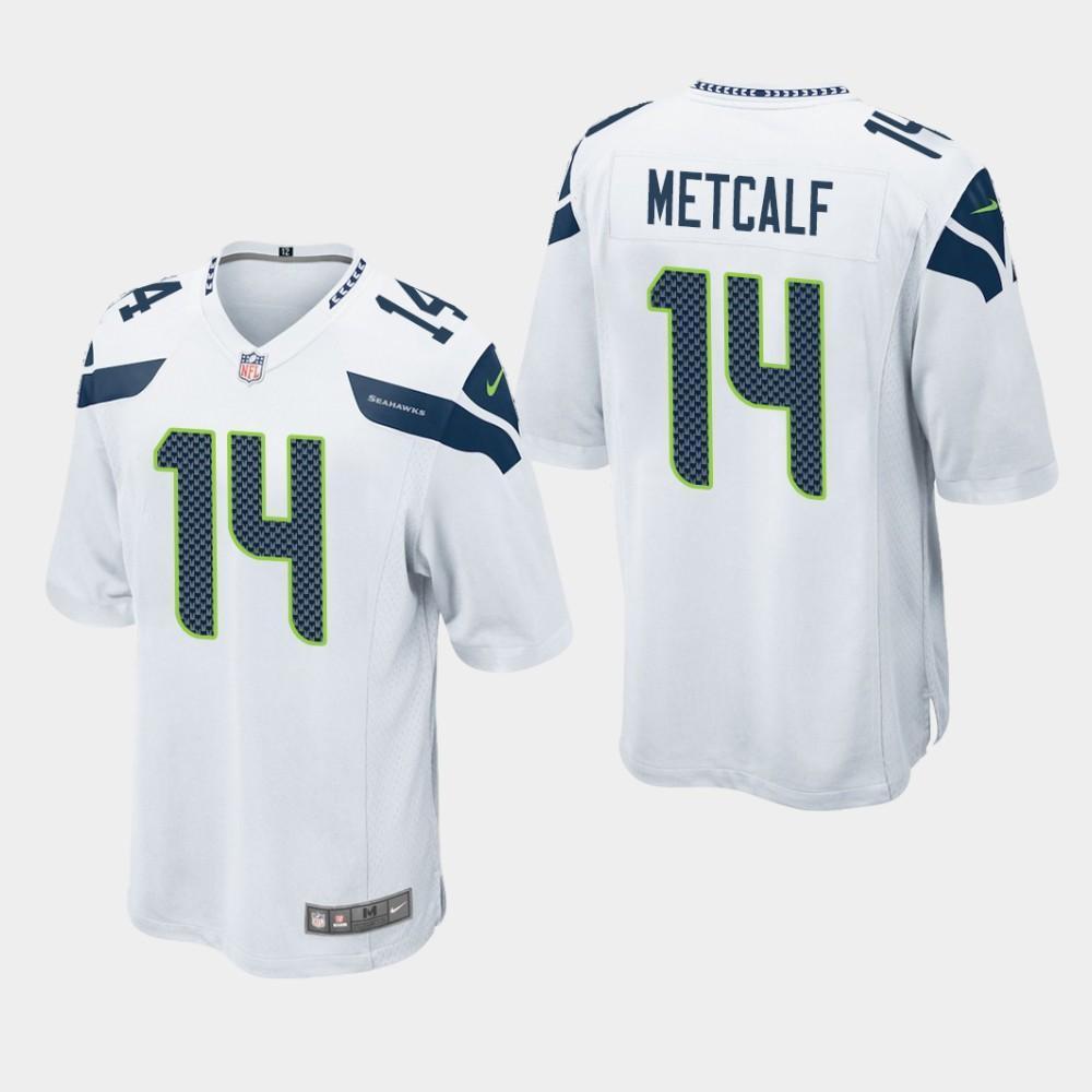 Seattle Seahawks #14 D.K. Metcalf 2019 Draft Game Jersey - White