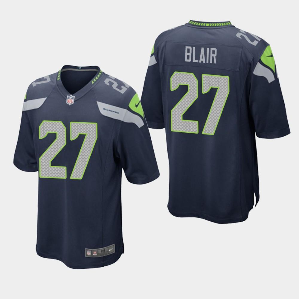 Seattle Seahawks #27 Marquise Blair 2019 Draft Game Jersey - Navy