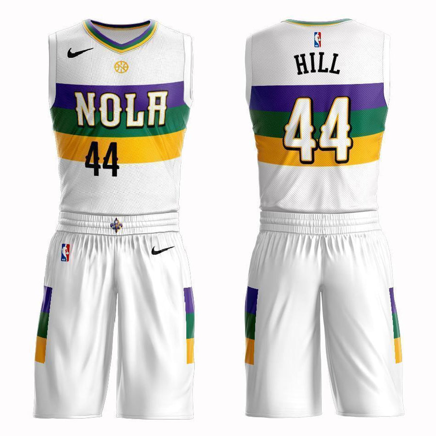 New Orleans Pelicans #44 Solomon Hill City 2019 Jersey and Pant Set