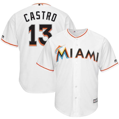 Starlin Castro Miami Marlins Baseball Player Jersey