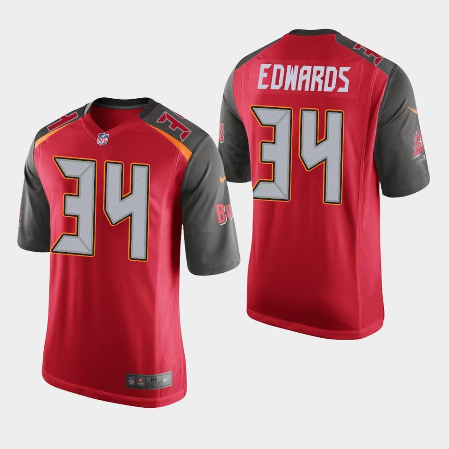 Tampa Bay Buccaneers #34 Mike Edwards 2019 Draft Game Jersey - Red