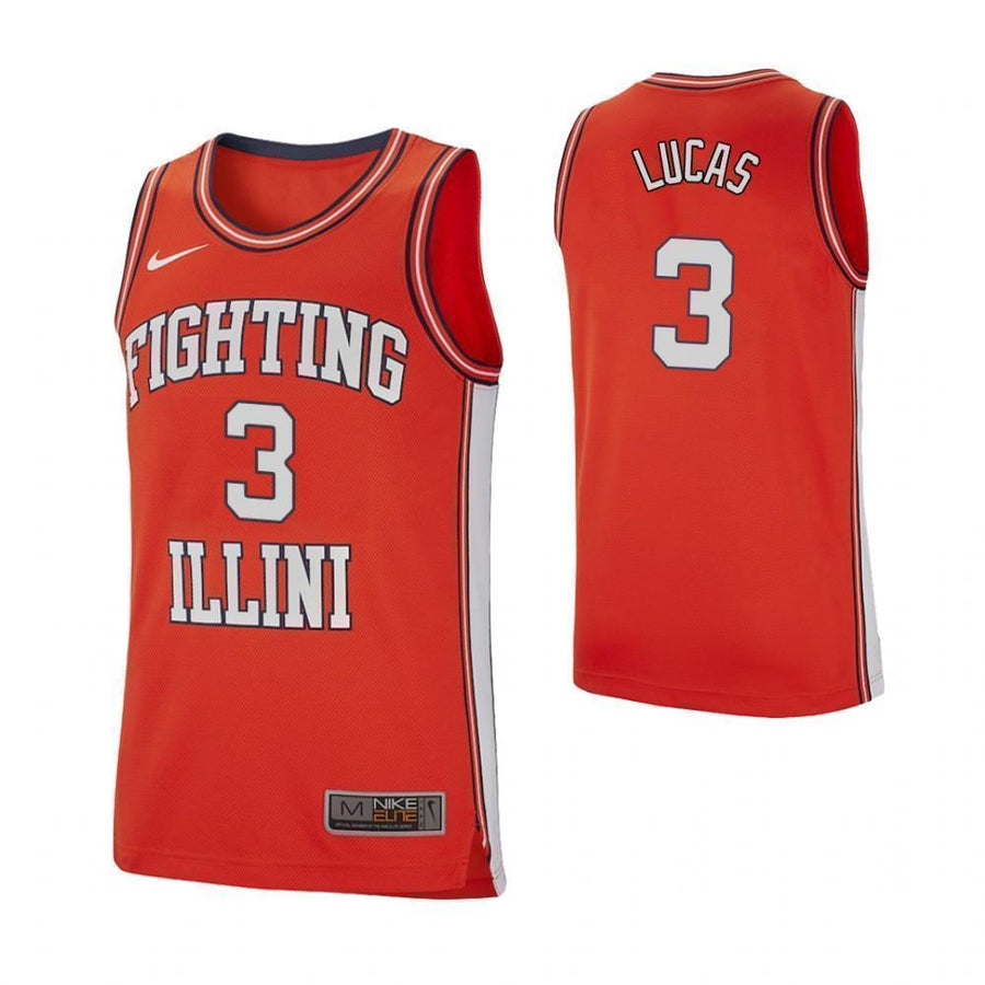 Te'Jon Lucas Illinois Fighting Illini Basketball Jersey - Red