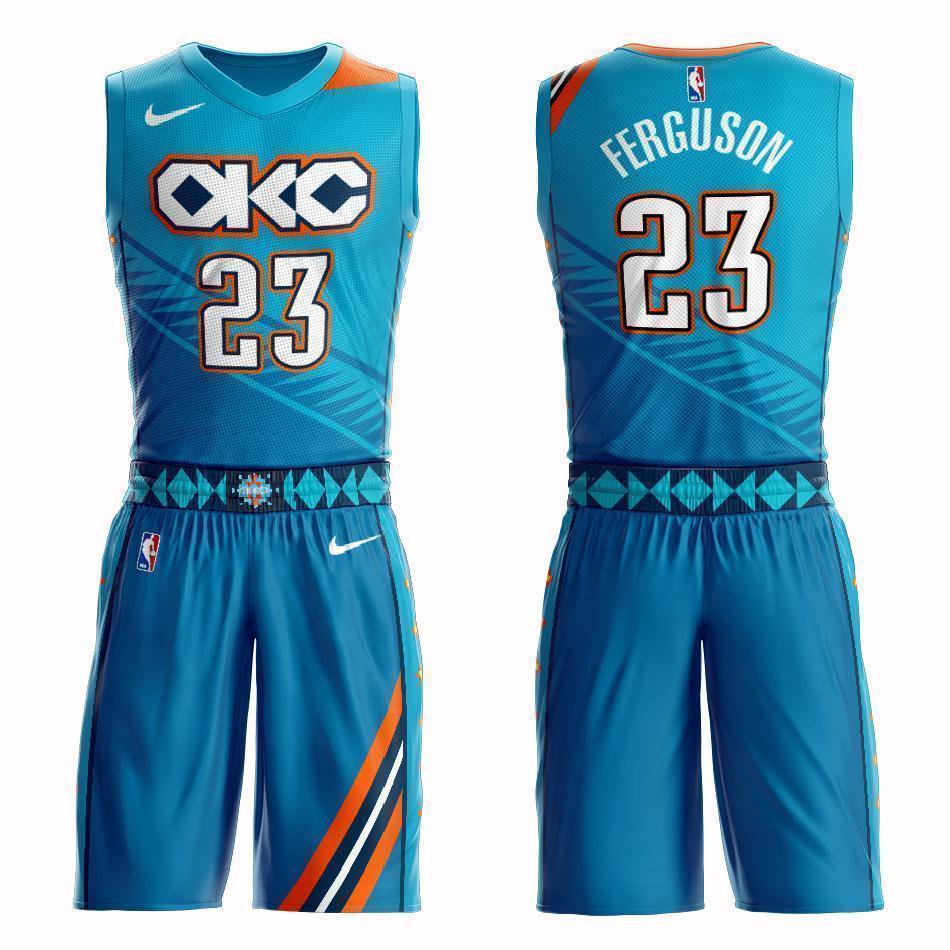Oklahoma City Thunder #23 Terrance Ferguson City 2019 Jersey and Pant Set