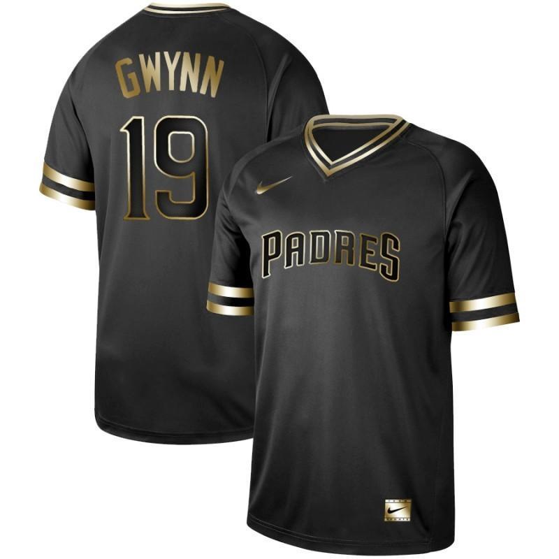 Tony Gwynn Padres New Arrival 2019 Baseball Player Black Golden Jersey