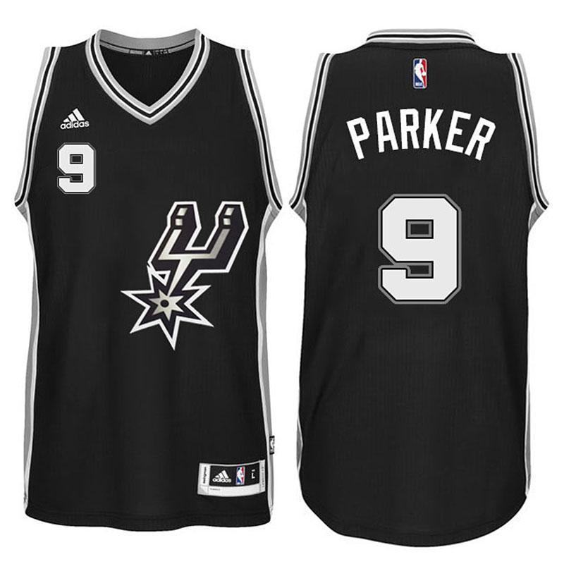 Tony Parker San Antonio Spurs #9 Black Signature Spur New Swingman Road Jersey