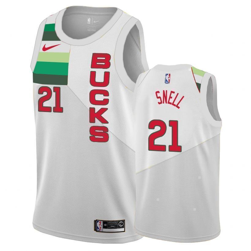 Milwaukee Bucks #21 Tony Snell 2018/19 Earned Edition Swingman Jersey