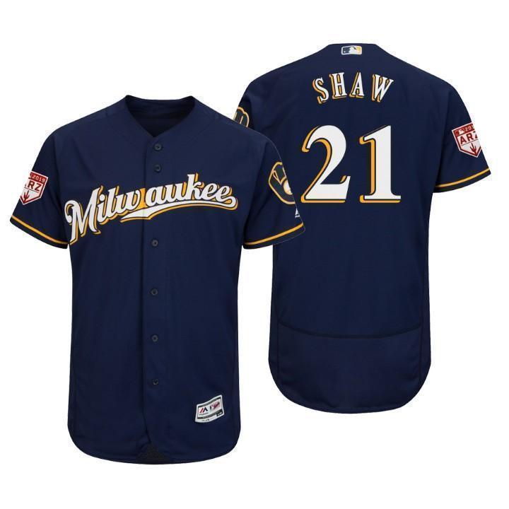 Travis Shaw Milwaukee Brewers 2019 Spring Training Baseball Player Jersey