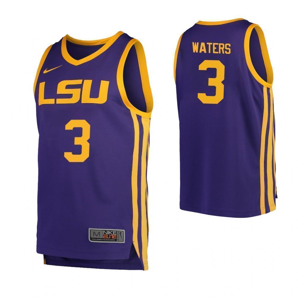 Tremont Waters LSU Tigers Basketball Jersey - Purple