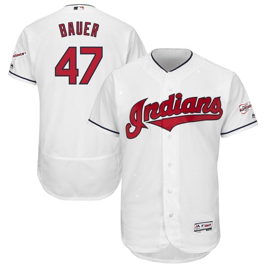 Trevor Bauer Cleveland Indians 2019 All Star Game Patch Baseball Jersey