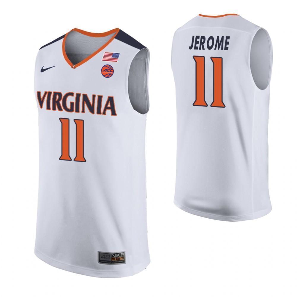 Ty Jerome Virginia Cavaliers Basketball Jersey - White