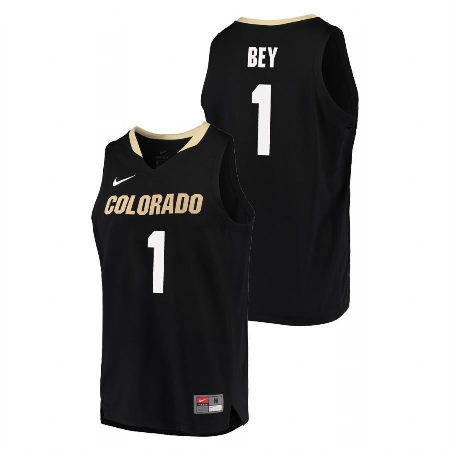 Tyler Bey Colorado Buffaloes Basketball Jersey - Black