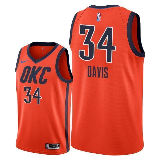 Oklahoma City Thunder #34 Tyler Davis 2018/19 Earned Edition Swingman Jersey