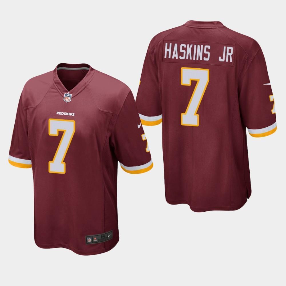 Washington Redskins #7 Dwayne Haskins 2019 Draft Game Jersey - Burgundy