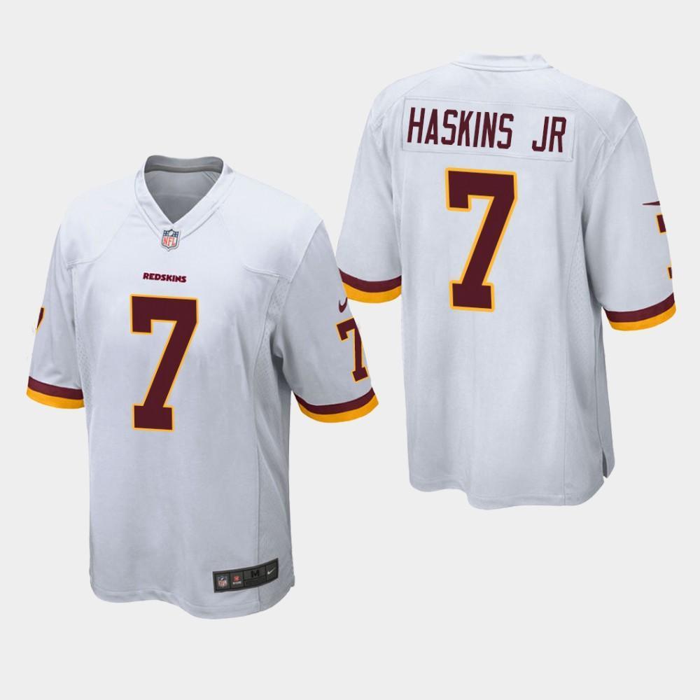 Washington Redskins #7 Dwayne Haskins 2019 Draft Game Jersey - White