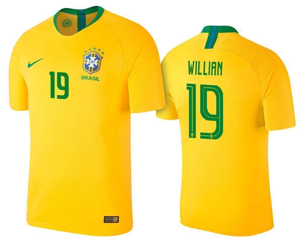 Willian Brazil Home Jersey World Cup 2018