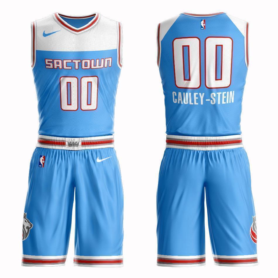 Sacramento Kings #00 Willie Cauley-Stein City 2019 Jersey and Pant Set