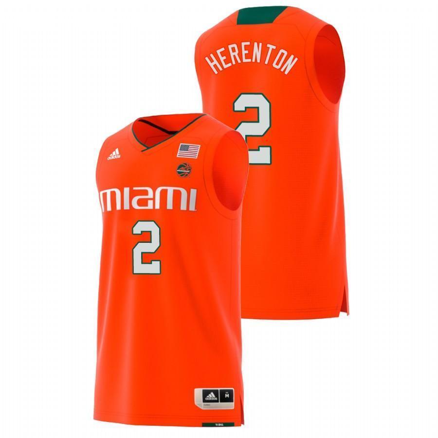 Willie Herenton Miami Hurricanes Basketball Jersey - Orange