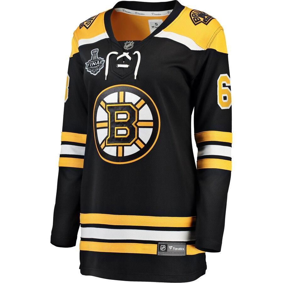 Women s Boston Bruins Brad Marchand Black 2019 Stanley Cup Final Bound Home Breakaway Player Jersey Black Yellow