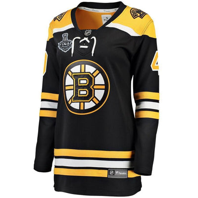 Women s Boston Bruins Tuukka Rask Fanatics Branded Black Home 2019 Stanley Cup Final Bound Breakaway Player Jersey Black Yellow