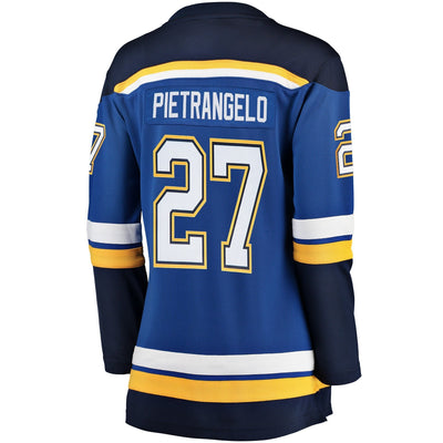 Women s St Louis Blues Alex Pietrangelo Fanatics Branded Blue Breakaway Player Jersey