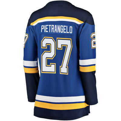 Women s St Louis Blues Alex Pietrangelo Fanatics Branded Blue Home 2019 Stanley Cup Final Bound Breakaway Player Jersey